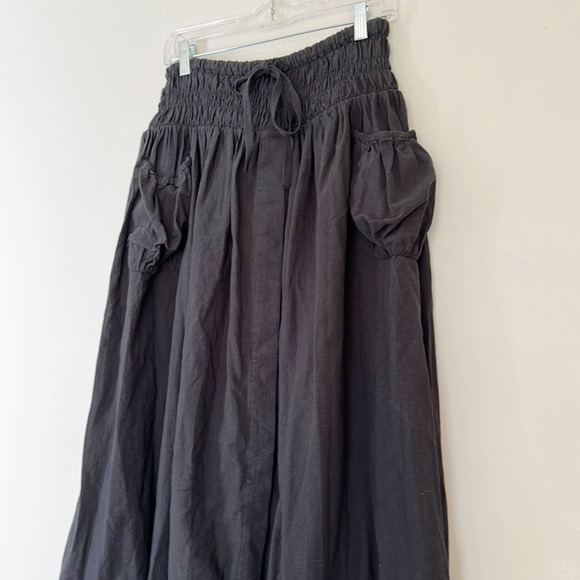 NEW FREE PEOPLE Freest All Things Black Tube Top Maxi Skirt Set women SZ small - Picture 6 of 11